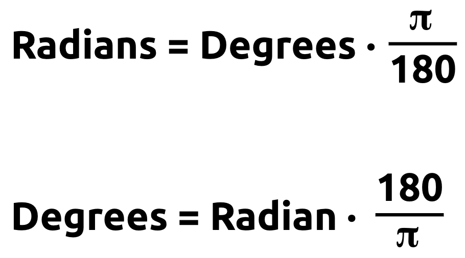 convert radian to degree formula