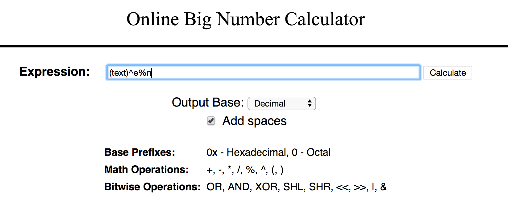 rsa decryption key calculator rsa decryption key calculator